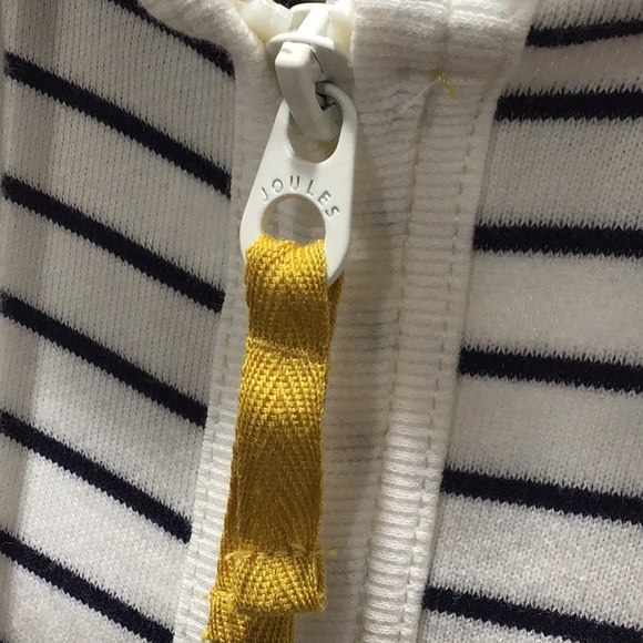 Joules Striped Bee Zip-Up Hoodie Jacket sweater coat, NWOT - Picture 5 of 9